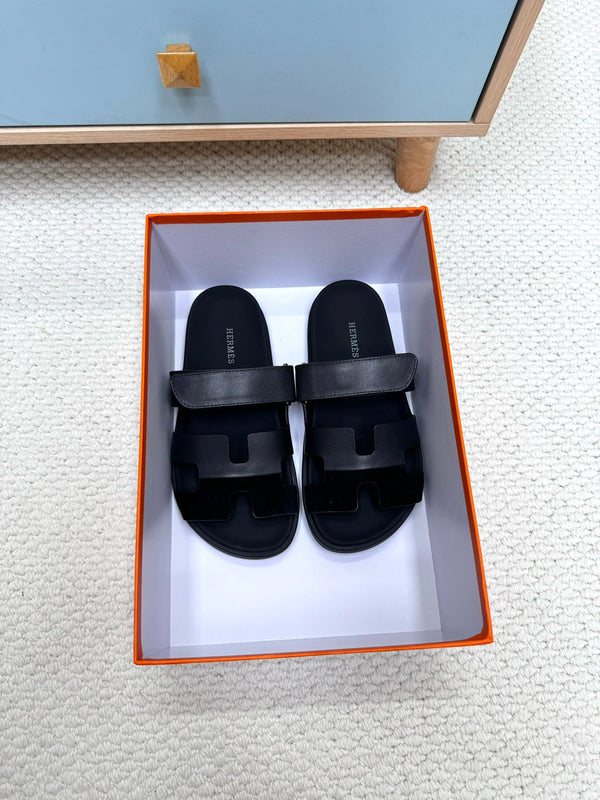 HM Chypre Sandal In Black Cowhide And Suede  968869