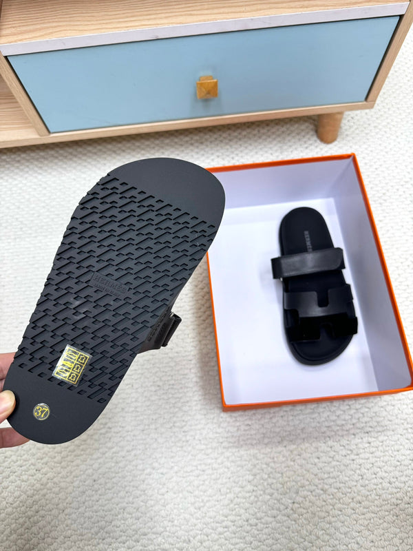 HM Chypre Sandal In Black Cowhide And Suede  968869