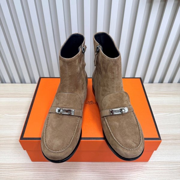 Stivaletto alla caviglia HM 25s Kelsy in pelle scamosciata marrone caffè 466591