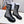 CD D-Major Ankle Boot In Grey Mix Black Denim Fabric And Lambskin 107724