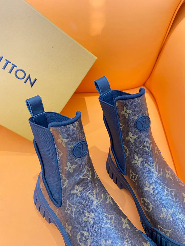 LV Ruby Flat Ankle Boot 55mm Dark Brown Cowhide