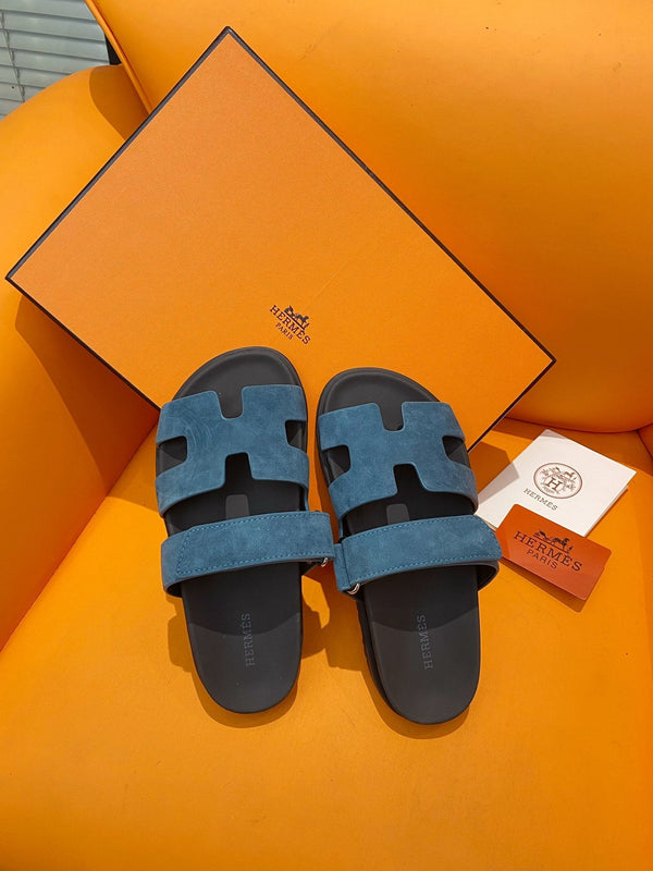 chypre sandal blue celeste suede calfksin