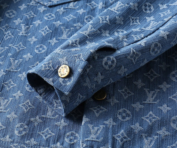 GIACCA CAMICIA DENIM LV BLU MONOGRAM 238991