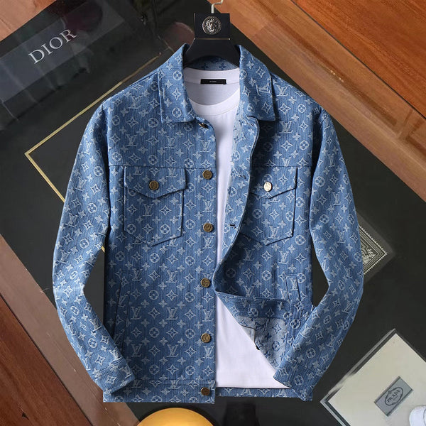 GIACCA CAMICIA DENIM LV BLU MONOGRAM 238991