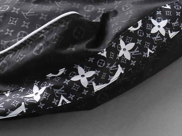 GIACCA CON CAPPUCCIO LV NERO MIX BIANCO MONOGRAMMA 239001