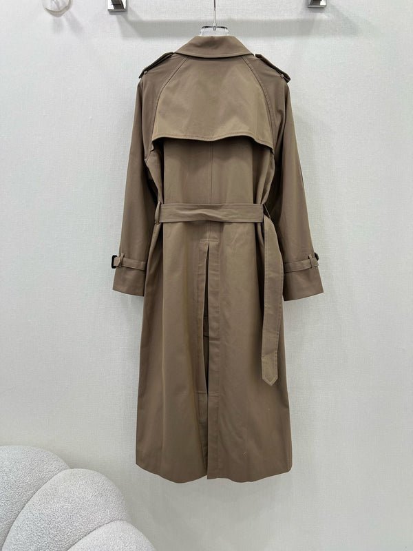 Celine 25 Trench Coat Khaki Wool 299519