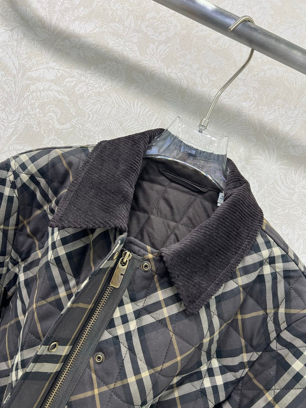 Burberry 25 Quilted Cropped Jacket Multicolor Cotton
