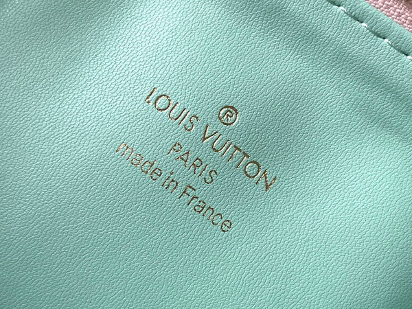 COUSSIN PM 26 IN JASMINE PINK MONOGRAM EMBOSSED LAMBSKIN