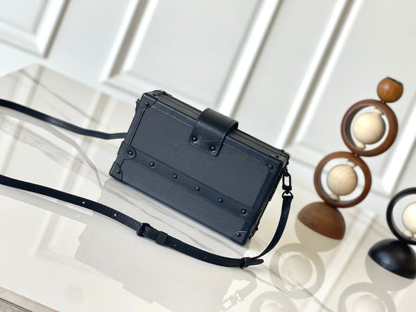 BAULE PICCOLO 20 IN PELLE DI VITELLO NERO