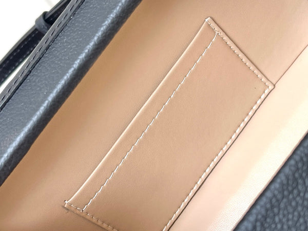 BAULE PICCOLO 20 IN PELLE DI VITELLO NERO