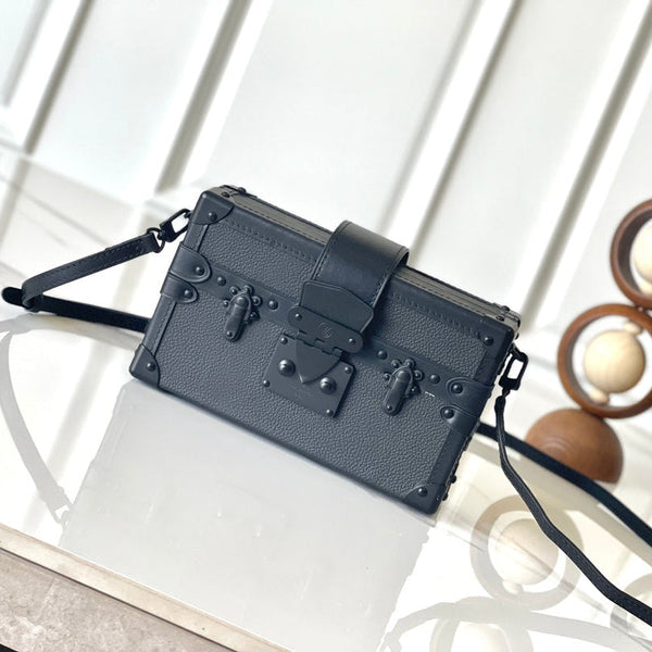 BAULE PICCOLO 20 IN PELLE DI VITELLO NERO