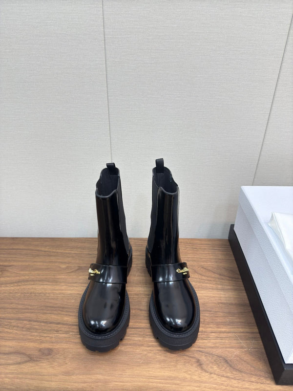 CD D-Quest Ankle Boot 40mm In Glossy Black Calfskin 112937