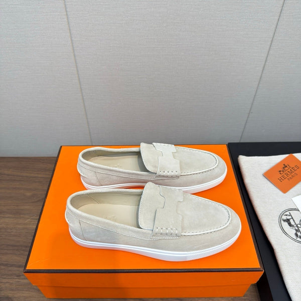 Mocassini HM 25 in pelle di vacchetta bianca 329171