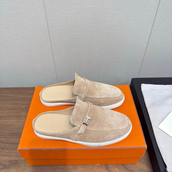 HM 25s Like Mule Pale Taupe Suede Rubber 465661