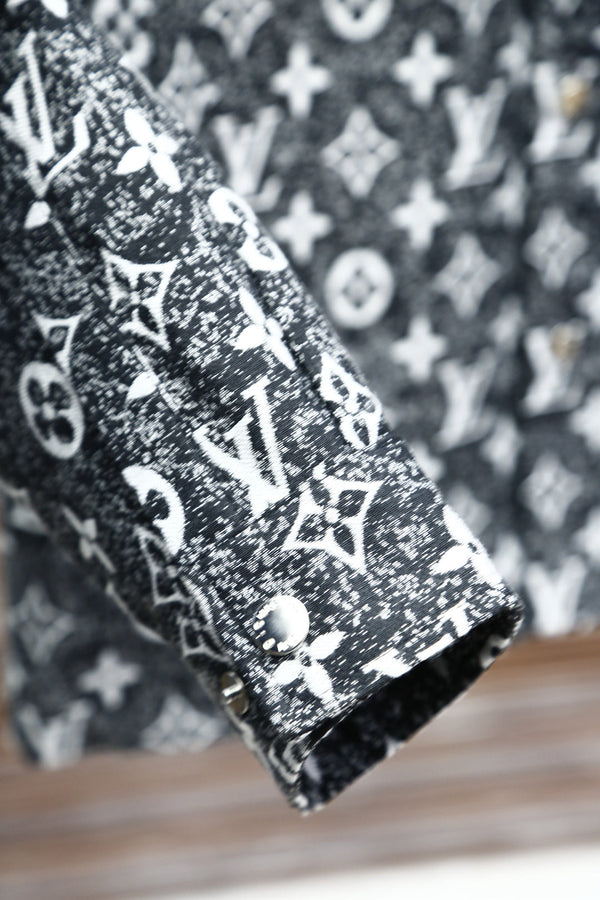 LV SHIRT JACKET IN BLACK MONOGRAM WASHED DENIM 238941