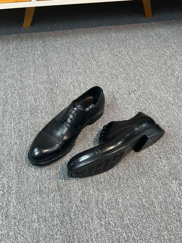 CD TIMELESS OXFORD BLACK EMBOSSED CALFSKIN