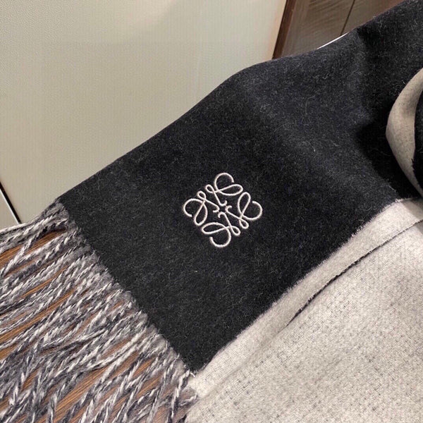 SCIARPA 180 CM IN LANA E CASHMERE BIANCO E NERO 411795