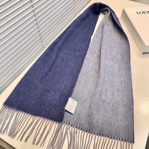 SCIARPA 190 CM IN LANA D'AGNELLO BLU INDACO 413841