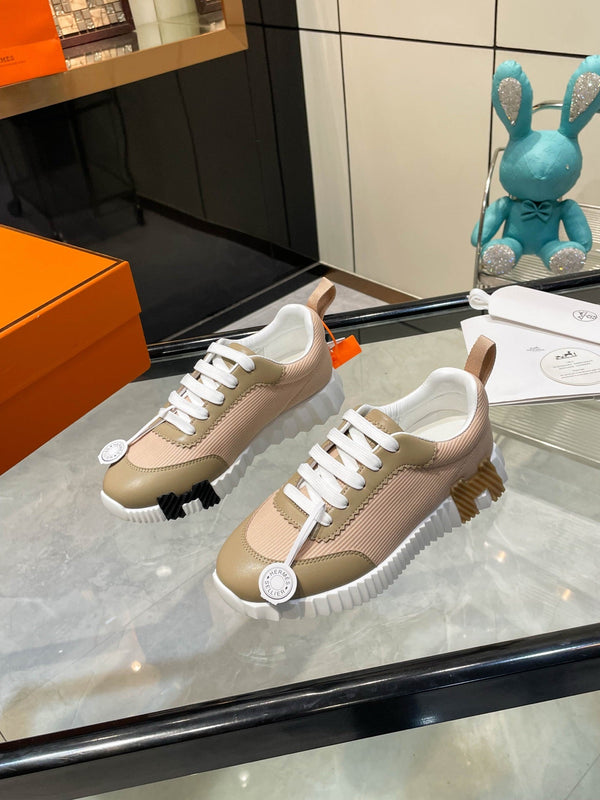 HM Bouncing Sneakers Khaki Mesh and Sport Goatskin 531343