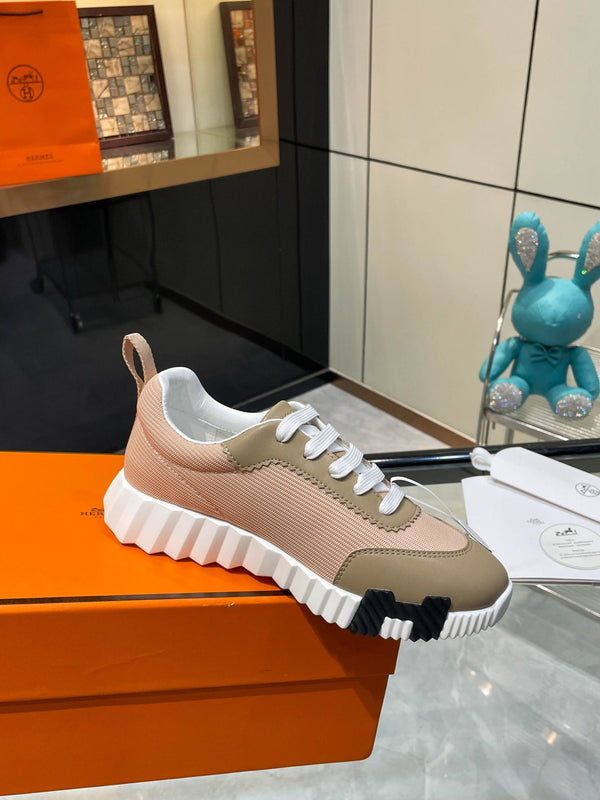 HM Bouncing Sneakers Khaki Mesh and Sport Goatskin 531343