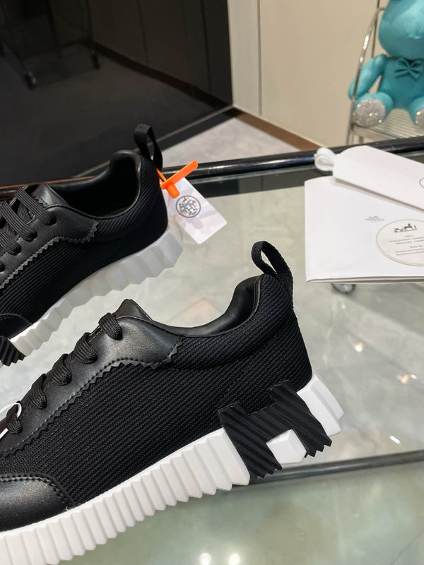 HM Bouncing Sneakers Black Mesh and Sport Goatskin 531347