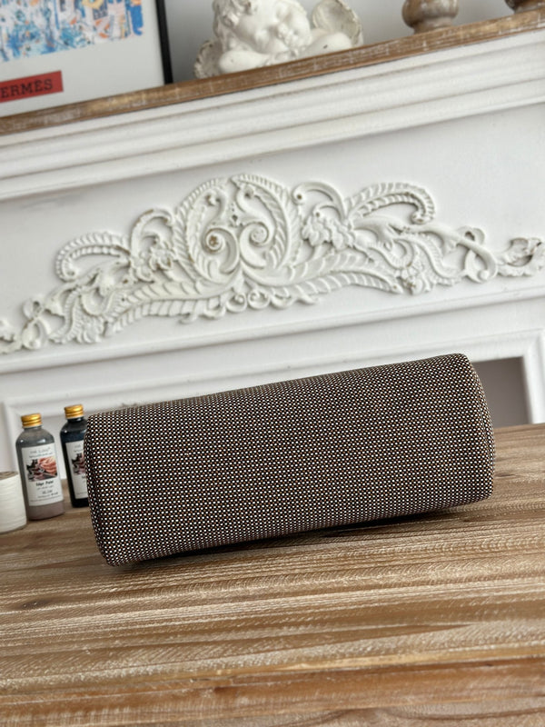 HERBAG MESSENGER 31 BAG IN DARK BROWN H VIKING CANVAS AND COWHIDE