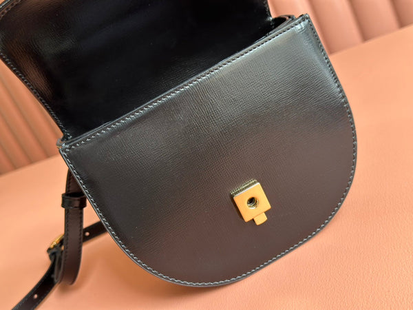 Borsa Gucci Horsebit in pelle nera 239811