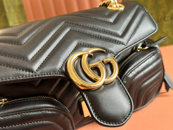 Gucci Marmont Bag Black Leather 244247