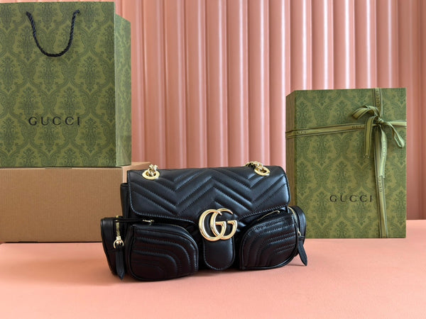 Gucci Marmont Bag Black Leather 244247