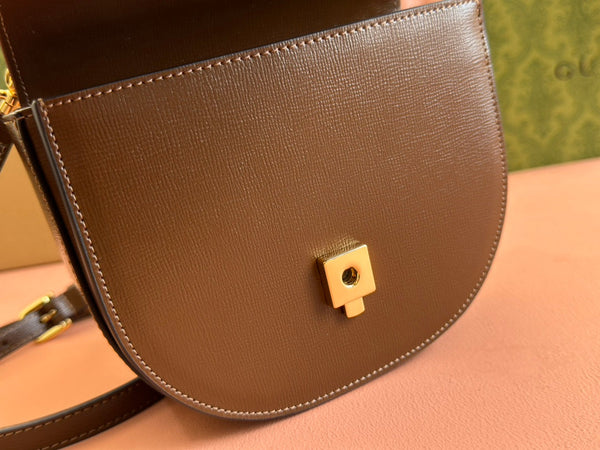 Borsa Gucci Horsebit in pelle marrone 239817