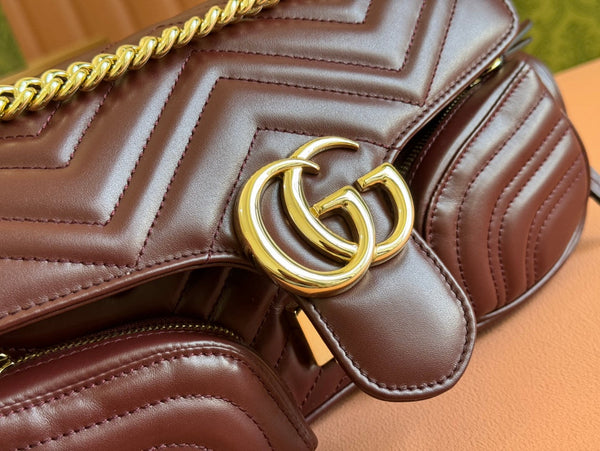 Borsa Gucci Marmont Rosso Ancora Pelle Rossa 244246