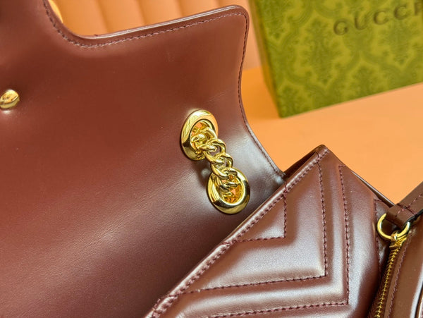 Borsa Gucci Marmont Rosso Ancora Pelle Rossa 244246