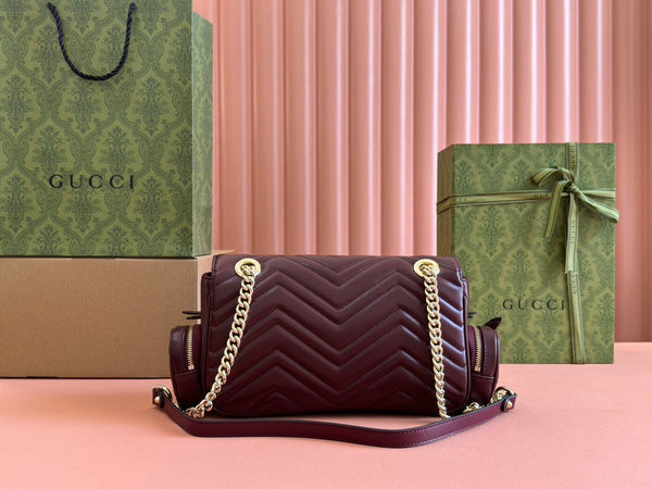 Borsa Gucci Marmont Rosso Ancora Pelle Rossa 244246