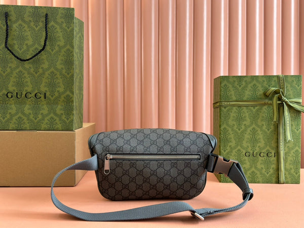 Gucci Interlocking G belt bag Gray Leather Canvas 248165