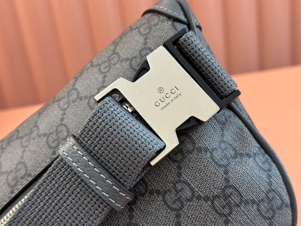 Gucci Interlocking G belt bag Gray Leather Canvas 248165