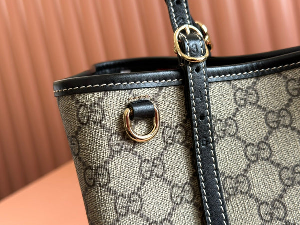 Borsa Gucci Ophidia 31cm in tela nera ebano 248556