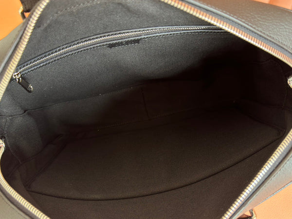 Gucci Borsa da lavoro 36,5 cm in pelle nera e tela 239949