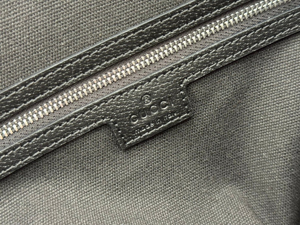 Gucci Borsa da lavoro 36,5 cm in pelle nera e tela 239949