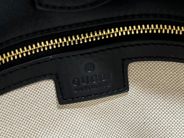 Gucci 73 Mini Bucket Bag Nero Bianco Pelle Tela 239679