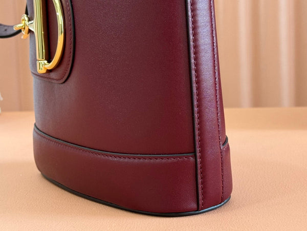 Gucci 73 Mini Bucket Bag Rosso Ancora Red Smooth Leather 239681