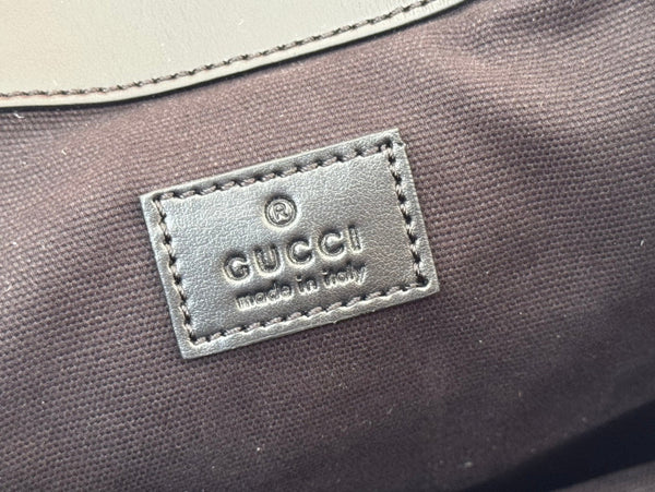 Zaino Gucci in pelle nera mix grigio 248429