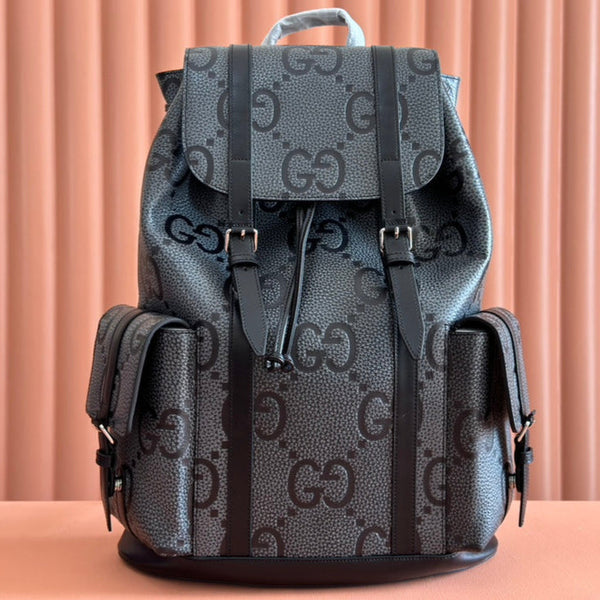 Zaino Gucci in pelle nera mix grigio 248429