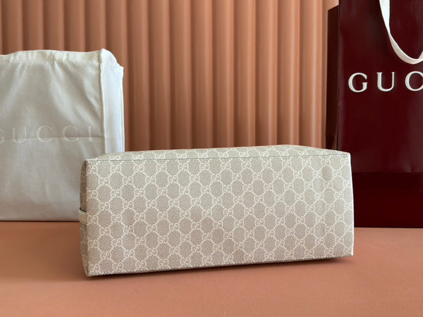 Gucci Ophidia 38cm Bag Beige White Canvas 244550