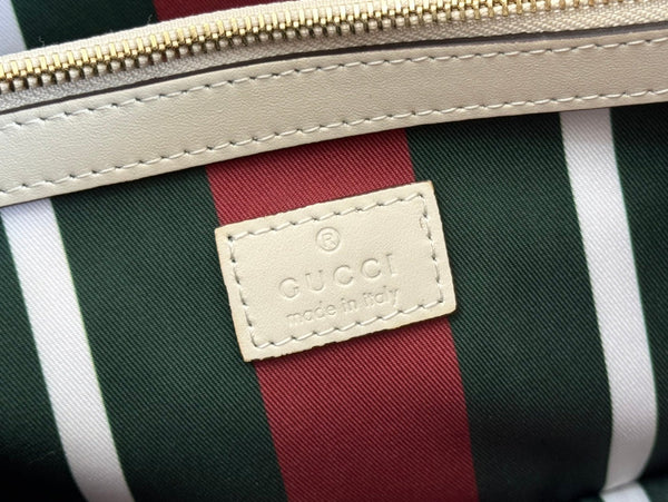 Borsa Gucci Ophidia 23cm in tela e pelle marrone ebano 248270