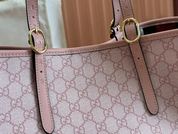 Gucci Ophidia 38cm Bag Pink Canvas 244358