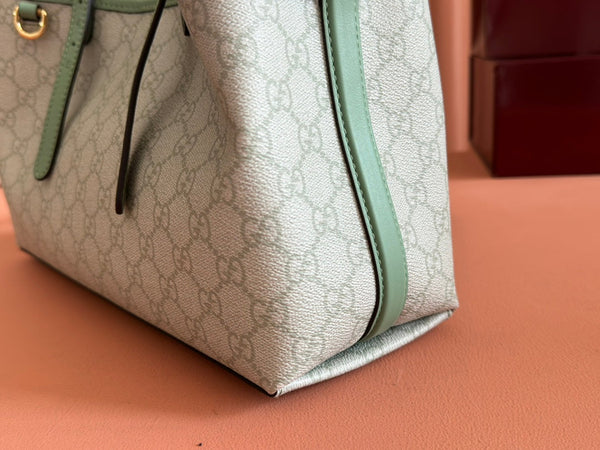 Gucci Ophidia 31cm Bag Green Canvas 244368