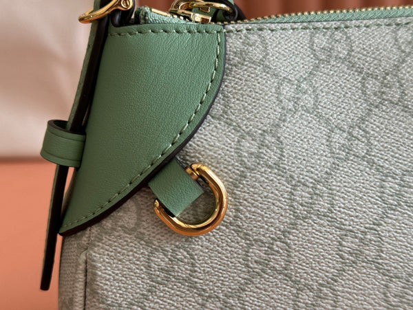 Borsa Gucci Ophidia 24,5 cm in tela verde 244369