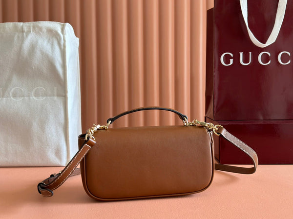 Gucci Horsebit 1995 Bag Brown Calfskin