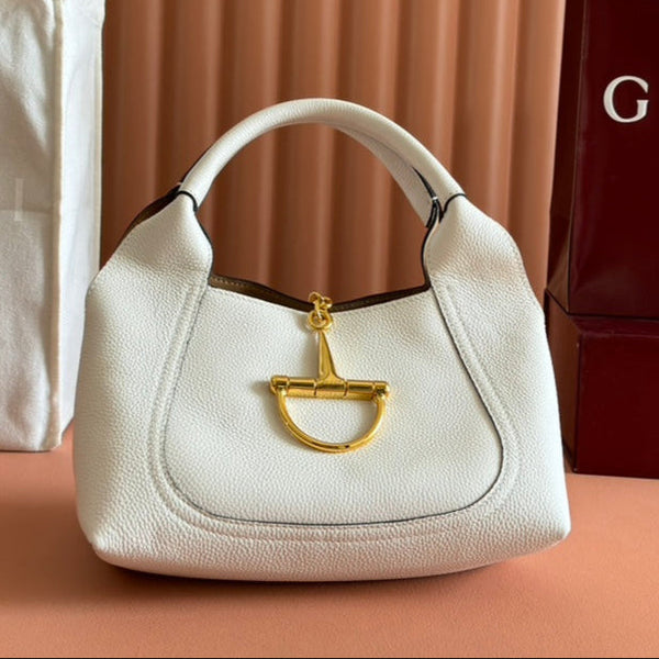 Borsa Gucci Solfbit 27.5 in pelle di vitello bianca 244323