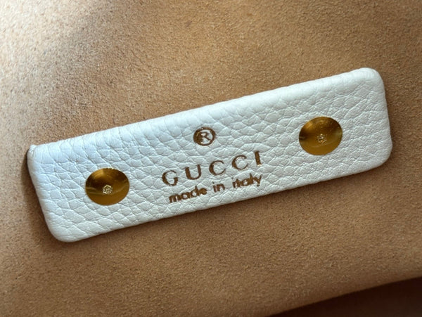 Borsa Gucci Solfbit 27.5 in pelle di vitello bianca 244323